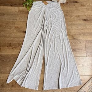 Ash Gray Zenana Palazzo Thin Lightweight Plus Size Sweatpants Lounge Casual